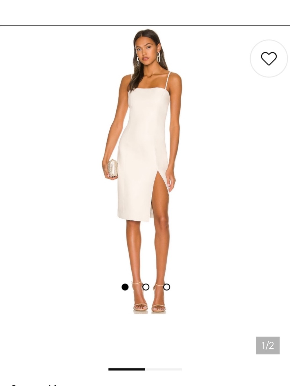 Susana Monaco Faux Leather Midi Dress in Almond, Medium